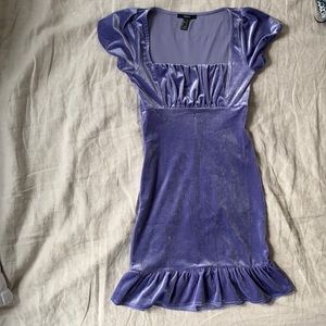 Velvet Purple Mini Dress